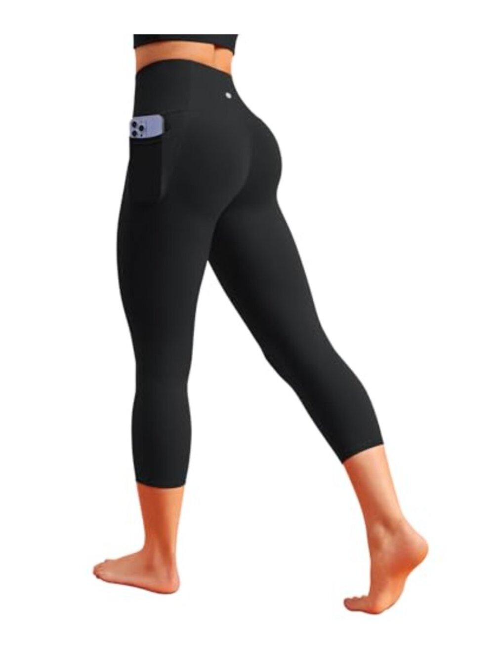 Capri Leggings Women High Waisted Butt Scrunch Workout Yoga Pants with Pockets